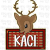 Reindeer Name Plaque