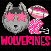 Wolverines Pink Preppy Mascot