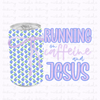 Running On Caffeine & Jesus - Purple Floral