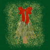 Glitter Christmas Tree w/ Bow