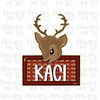 Reindeer Name Plaque