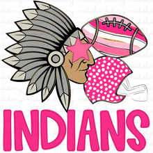  Indians Pink Preppy Mascot