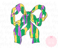  Mardi Gras Hand Drawn Bow