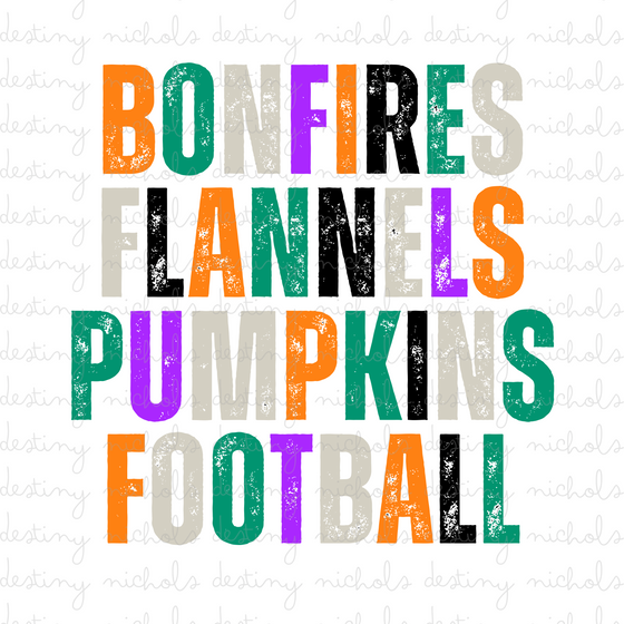 Bonfires, Flannels, Pumpkins, Football