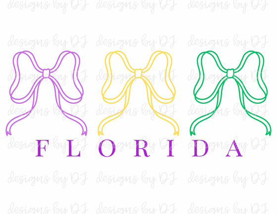 Florida Mardi Gras Bows