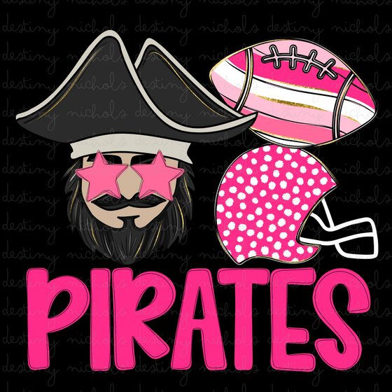 Pirates Pink Preppy Mascot