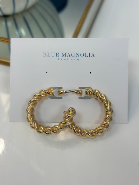 Rope Textured Hoops
