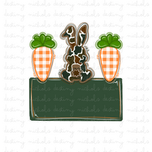  Camo+Orange Bunny Name Plate