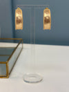 Textured Gradual Hoops - Matte Gold
