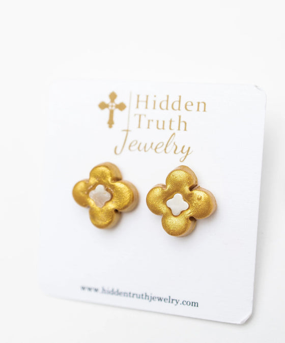 HiddenTruth Tiffany Studs (Psalm 16:11)