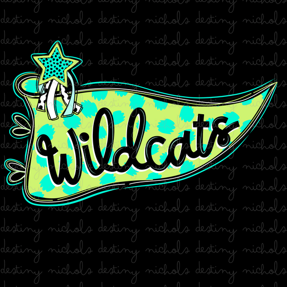 Wildcats Pennant Flag
