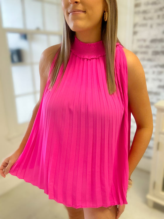 Haltered Environment Top - Fuchsia