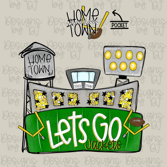 Jackets Football Stadium w/ Pocket