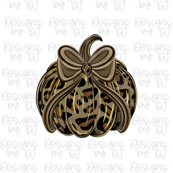 Cheetah Print Brushstroke Pumpkin