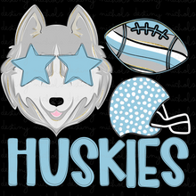  Huskies Light Blue Preppy Mascot