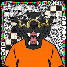  Panthers Charm Mascot - Orange Jersey