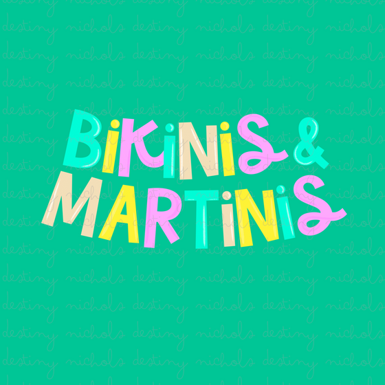 Bikinis & Martinis (with pocket)