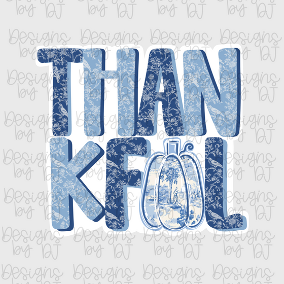 Thankful Toile Pumpkin