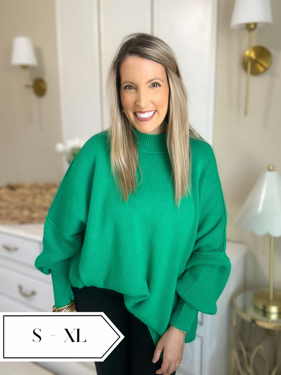 Cedar Creek Sweater - Kelly Green