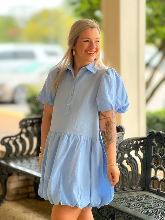 Bubbles & Blues Dress