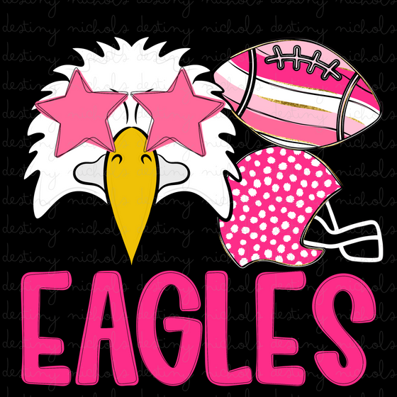 Eagles Pink Preppy Mascot