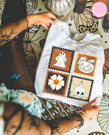  Spooky Vintage Stamp Collage