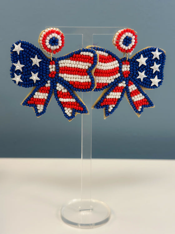 Patriotic Ribbon Earrings