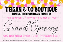  Teigan & Co: Grand Opening Flyer (6x4in)