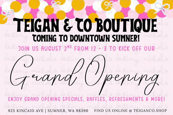 Teigan & Co: Grand Opening Flyer (6x4in)