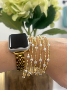  Pearl & Gold Beaded Bracelet