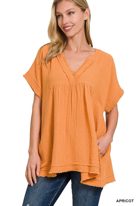 Buttercream Delight Blouse — Apricot
