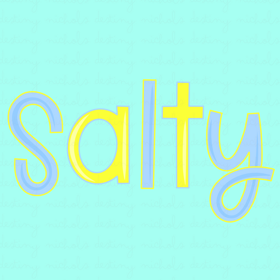 SALTY Hand Drawn PNG
