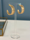 Textured Gradual Hoops - Matte Gold