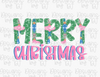 Merry Christmas Preppy Hand Lettered
