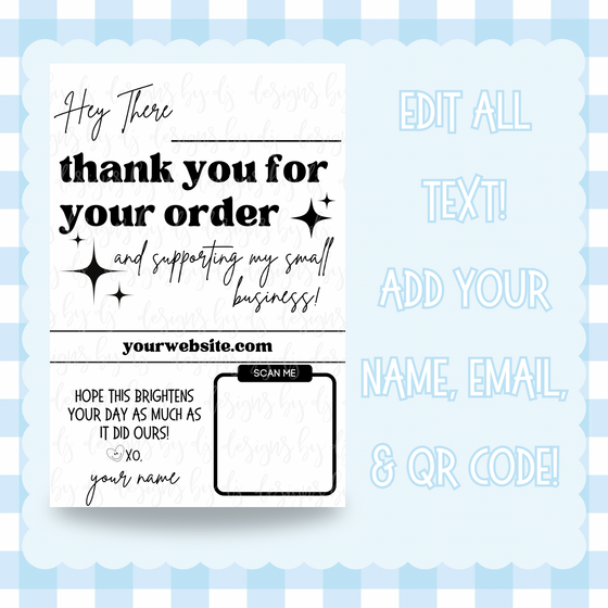 Thank You For Your Order Thermal - EDITABLE