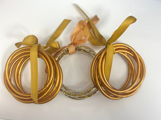 Glitter Filled Jelly Bracelets