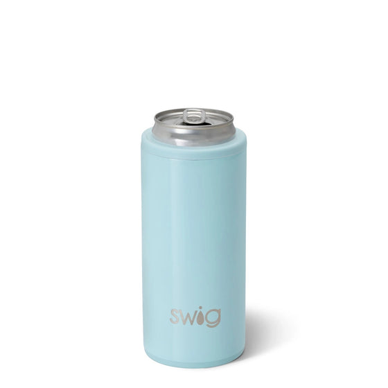 Swig Shimmer Aquamarine Skinny Cooler (12oz)