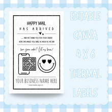  Happy Mail Thermal Label - EDITABLE
