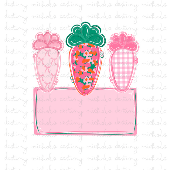 Carrot Trio Name Plate