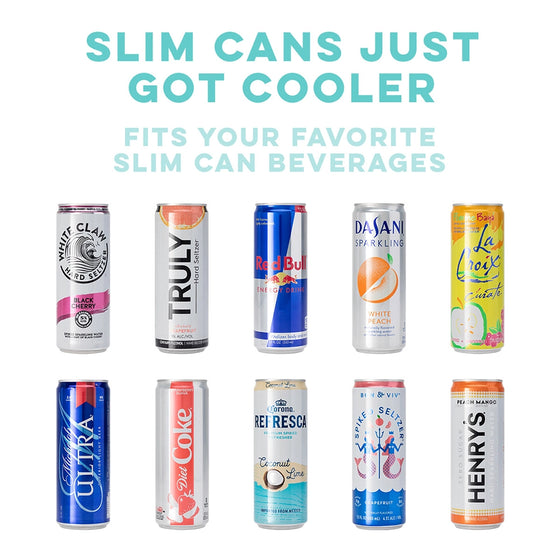 Swig Shimmer White Skinny Can Cooler (12oz)
