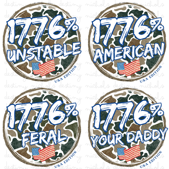 (Bundle of 10) Patriotic GUYS & GIRLS Designs with Pocket Designs