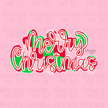  Merry Christmas Checkered Pink, Green & Red