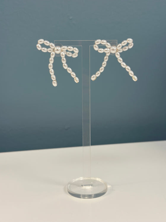Pearl Bow Studs