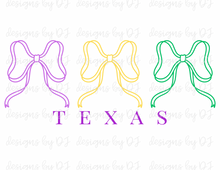  Texas Mardi Gras Bow