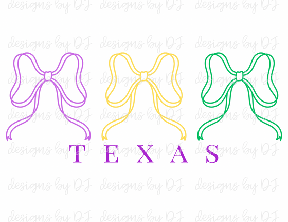 Texas Mardi Gras Bow