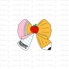  School Pencil Bow Name Plate (Comes Blank)