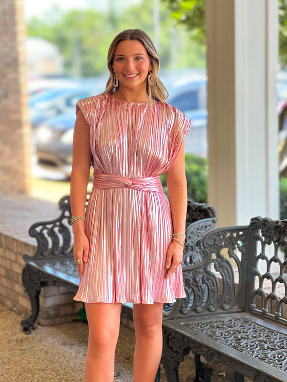 Rosè All Day Metallic Dress