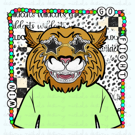 Wildcats Charm Mascot (2) Designs