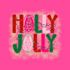 Holly Jolly Glitter Background w/ Christmas Lights