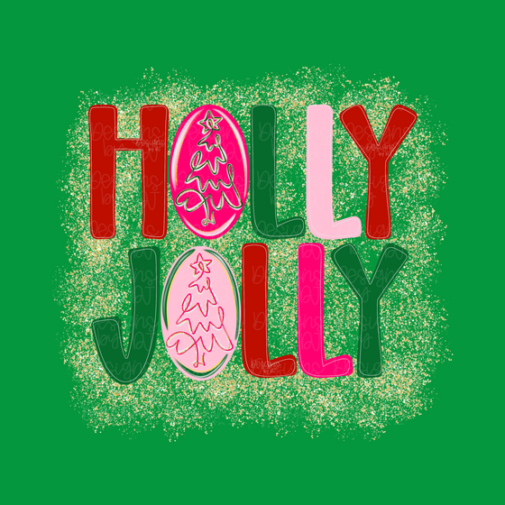Holly Jolly Glitter Background